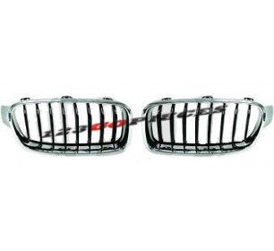Kit grilles de calandre noire/chrome type Pack M pour Bmw serie 3 F30 2011->> - GO1217440